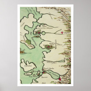 Poster Carte d'Épire pour "Andromache" par Jean Racine,