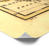 Poster Carte des 12 tribus d'Israël antique, (1752) (Coin)