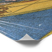 Poster Carte des Amériques avec Explorer Amerigo Vespucci (Coin)