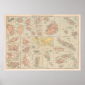 Poster Carte des anciennes colonies britanniques (1919) (Devant)
