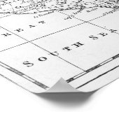 Poster Carte des Antilles (Coin)