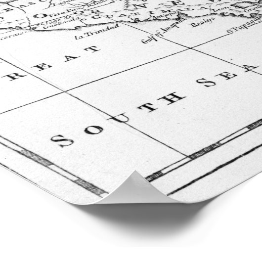 Poster Carte des Antilles (Coin)