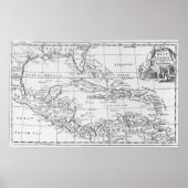 Poster Carte des Antilles (Devant)