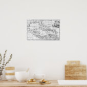 Poster Carte des Antilles (Cuisine)