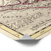 Poster Carte des Antilles, du Mexique ou de la Nouvelle E (Coin)