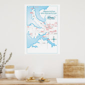 Poster Carte des attractions de Grove OK 19 (Cuisine)