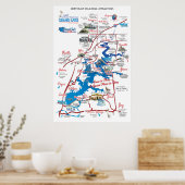 Poster carte des attractions du nord-est OK (Cuisine)