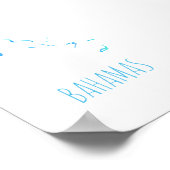Poster Carte des Bahamas (Coin)