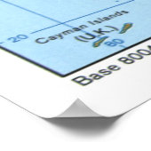 Poster Carte des Bahamas (1986) (Coin)