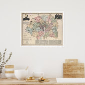 Poster Carte des banlieues de Washington DC par Clements  (Cuisine)