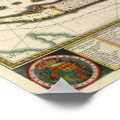 Poster Carte des Bermudes 1630 (Coin)