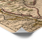 Poster Carte des colonies de 1683 (Coin)