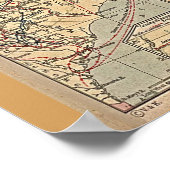 Poster Carte des colonies de la révolution américaine (Coin)