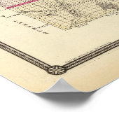 Poster Carte des comtés d'Ashland et de Bayfield (Coin)