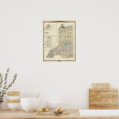 Poster Carte des comtés de Douglas et de Burnett (Cuisine)