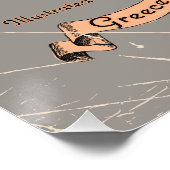 Poster Carte des comtés Vintages de Grèce (Coin)