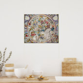 Poster Carte des Constellations chrétiennes telles que re (Cuisine)