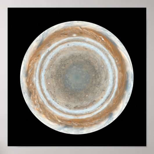 Poster Carte des couleurs de Jupiter (Devant)