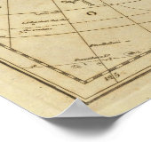 Poster Carte des découvertes faites par Cook et Clerke (Coin)