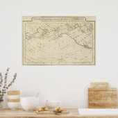 Poster Carte des découvertes faites par Cook et Clerke 2 (Cuisine)