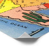 Poster Carte des emplacements des hôtels Fred HarveyCA à (Coin)