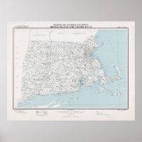 Carte des États de la Nouvelle-Angleterre (1975)
