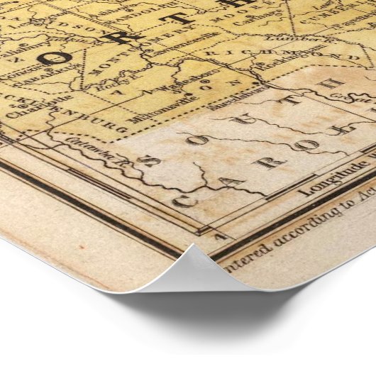 Poster Carte des États du Moyen-Orient (Coin)