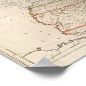 Poster Carte des États-Unis (Coin)