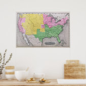 Poster Carte des États-Unis (Cuisine)