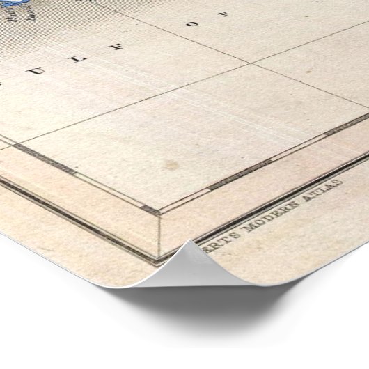 Poster Carte des États-Unis (Coin)