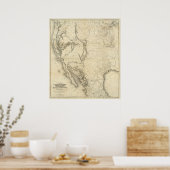 Poster Carte Des États-Unis 2 (Cuisine)