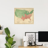 Poster Carte des États-Unis 2 (Bureau à domicile)
