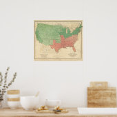 Poster Carte des États-Unis 2 (Cuisine)