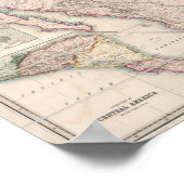 Poster Carte des États-Unis 3 (Coin)