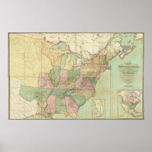 Poster Carte des États-Unis 5 (Devant)