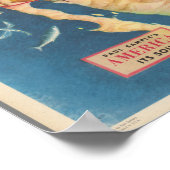 Poster Carte des États-Unis - American Farming & Agricult (Coin)