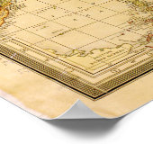 Poster Carte des États-Unis avec les territoires (1901) (Coin)