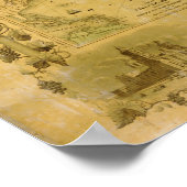 Poster Carte des États-Unis de 1849 (Coin)