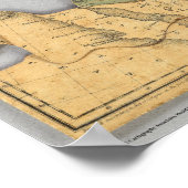 Poster Carte des États-Unis et du Canada (Coin)