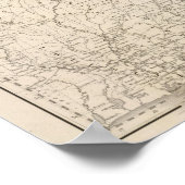 Poster Carte des États-Unis montrant les colonies (Coin)