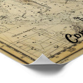 Poster Carte des étoiles Aquarius Constellation Janvier (Coin)