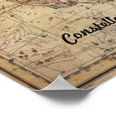 Poster Carte des étoiles de la constellation Gemini Twins (Coin)