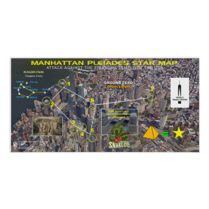 Poster Carte des étoiles de Manhattan Orion