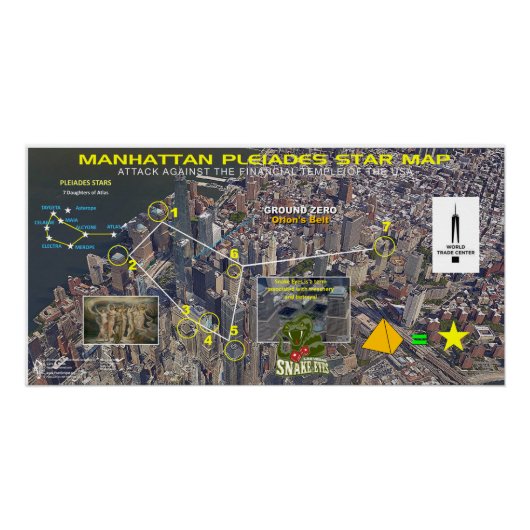Poster Carte des étoiles de Manhattan Orion (Devant)