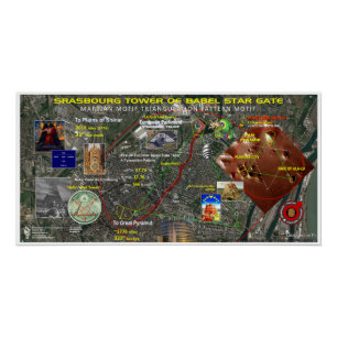 Poster Carte des étoiles du Parlement européen de Strasbo