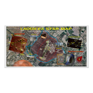 Poster Carte des étoiles Laodicea Orion