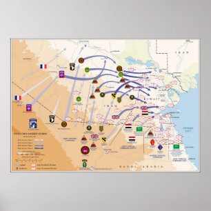 Poster Carte des fonctionnements au sol de la tempête du