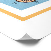 Poster Carte des îles Bahamas 18x24 (Coin)