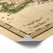 Poster Carte des îles britanniques (Coin)