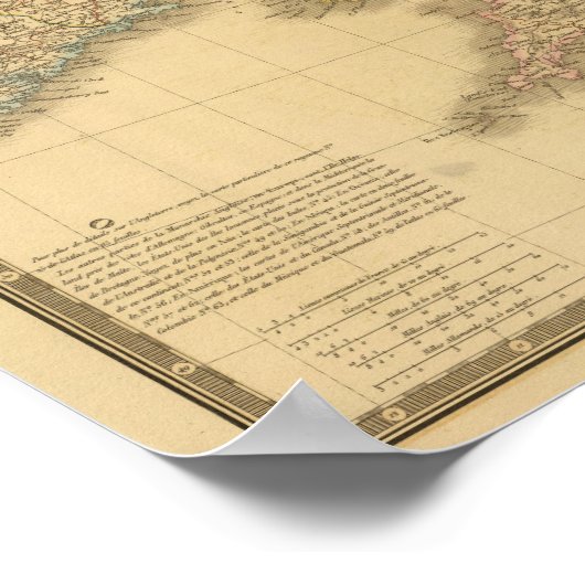 Poster Carte des îles britanniques (Coin)